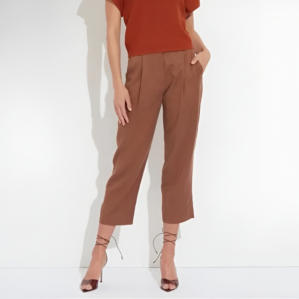 The Reset R Label Brown The Eco Slouchy Trouser Pants in Cedar